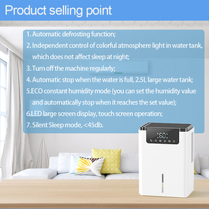 Deshumidificador portátil al por mayor, ahorro de energía, modo de suspensión, temporizador para dormitorio, baño-contra la humedad, moho-2500 ml - Product Image 5