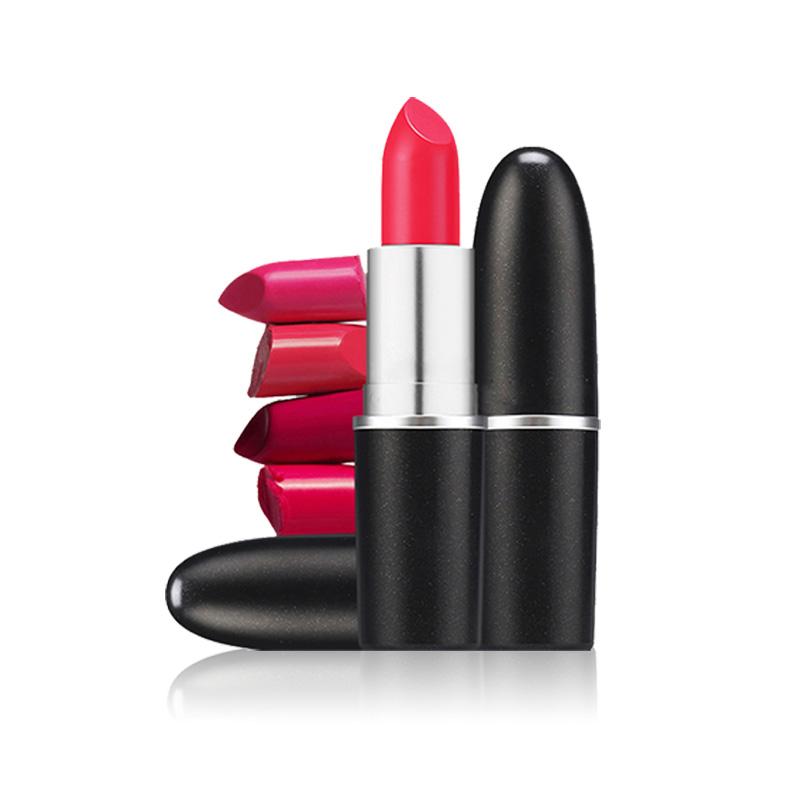 Venta caliente Mujeres Labio Maquillaje Moda clásica Mate Negro Bullet Lipstick