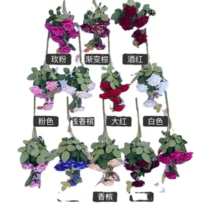 LFH 3 kepala flanel sudut kecil mawar 7 ikat Dekorasi Rumah 5 bunga 6 produsen grosir sil