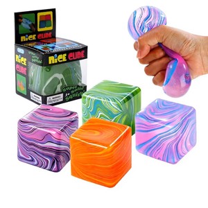 Jouet anti-stress en caoutchouc multicolore pour enfants, <span class=keywords><strong>cube</strong></span> à marbre tourbillonnant, super rebondissant, pour soulager le stress, de 5 à 7 ans - Product Image 3