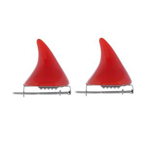 قرن شيطان الهالوين الأحمر أكريليك تأثيري مشبك للنساء زي الحزب والتصميم القوطي - Product Image 4