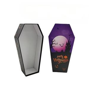 Caja de Regalo de Cartón Gris en Forma de Ataúd Personalizable para Halloween, Accesorios para Fiestas Góticas - Product Image 3