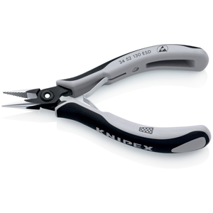 KNIPEX 34 52 130 ESD Precision <b>Pliers</b> for ESD Electronics with multi-component handles burnished 130 mm - Product Image 2
