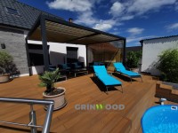 Terrasse extérieure Wpc Planches de terrasse en bois composite Platelage WPC Terrasse extérieure étanche
