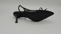 Sandales à talons aiguilles pour femmes 2026, vente en gros, pour soirée, avec nœud élégant, slingbacks, talons fins bon marché, design en maille durable