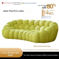 Grenzüberschreitendes Vakuum-Komprimiertes Stoffsofa Rochefort Bubble Soccer Kreatives Modulares Kürbisförmiges Dreisitzer-Sofa für Wohnzimmer