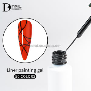 ICE NOVA Liner pintura <span class=keywords><strong>Gel</strong></span> polaco profesional Oem Etiqueta Privada Liner Nail Art 51 colores 8ml/10ml/1kg a granel Hema/Tpo/Hpma gratis - Product Image 4