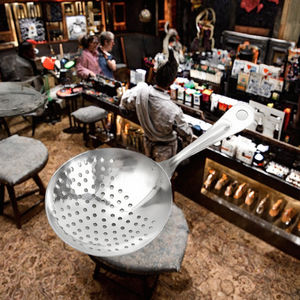 Juego de Cucharas de Bar Modernas, Color Oro Rosa y Negro, Acero Inoxidable Ecológico, Colador de Malla para Jugos, Cócteles y Julep, 200 mm, para Té - Product Image 3