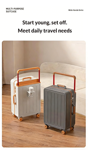Valise élégante, nouvelle arrivée, design minimaliste, haute esthétique, avec mot de passe, poignée <span class=keywords><strong>télescopique</strong></span> large, design bicolore pour jeunes adultes - Product Image 3