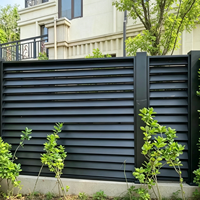 Panneaux de clôture extérieure en aluminium à persiennes verticales personnalisables pour allée, jardin et périmètre de villa