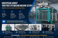 Professionele automatische EPS schuim fruit-, groente- en visdoos maakmachine, productielijn voor piepschuim dozen, hoge productiviteit
