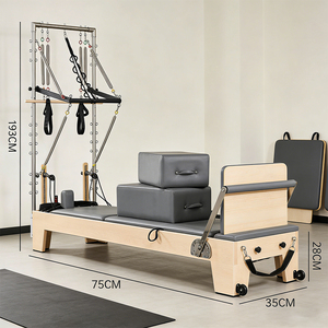 Matériel de haute qualité : Tour de Pilates Reformer semi-élevée en bois, type demi-trapèze - Product Image 1