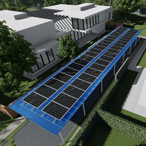 Solution de carport solaire durable, toit en acier galvanisé, kit PV comprenant rails, pinces et fixations - Product Image 1