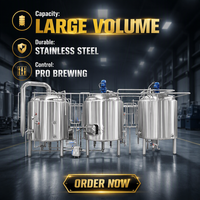 Matériel de brassage automatique 1000L HG : Cuve de fermentation sous pression, équipement de brasserie, mini brasserie, garantie 5 ans, facile à utiliser