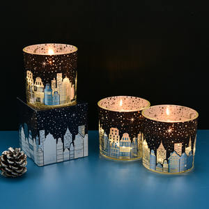 Florescence City Star parfumé décoration de la maison plâtre Statue client logo fait à la main parfum luxe peut bougie pour les vacances - Product Image 4