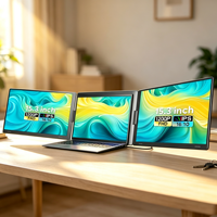 Nouvel écran double 15,3 pouces 2026 pour ordinateur portable – Extension d'écran triple moniteur pour le bureau et le télétravail