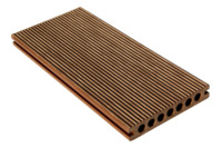 Revêtement de terrasse en composite WPC terracotta, imperméable, antidérapant, à âme creuse, système de clic, emboîtable, aspect bois