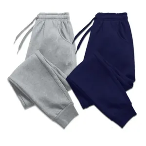 Pantalons de sport décontractés pour hommes, <span class=keywords><strong>taille</strong></span> plus, doublés en polaire, coupe ample, <span class=keywords><strong>taille</strong></span> mi-haute, devant plat, coupe droite, vente en gros - Product Image 1