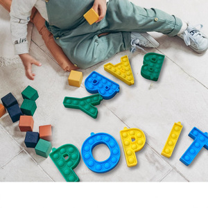 Ensemble de lettres Pop It en TPE, jouet éducatif pour enfants, apprentissage de l'orthographe, jeu amusant - Product Image 2