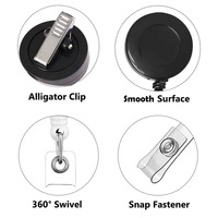 Porte-badge en ABS coloré avec clip, design opaque pour porte-carte d'identité, 17 couleurs disponibles, modèle M107