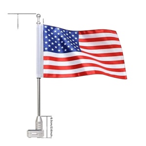 Drapeau de moto personnalisé double face en polyester de haute qualité avec support de fixation - Product Image 2