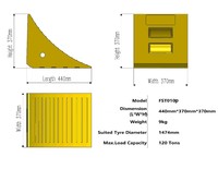 Chargement lourd 120 tonnes camion remorque uréthane pneu cale bloc avec LOGO OEM