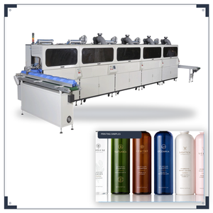 เครื่องพิมพ์สกรีนทรงกระบอกอัตโนมัติ UV คุณภาพสูง หลายสี พร้อมเครื่องยนต์ใหม่สำหรับพิมพ์ฉลากแก้วและฉลากฟาร์ม - Product Image 1
