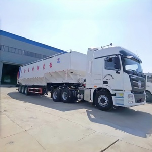 Semirremolque de Acero de Alta Calidad de 3 Ejes y 65 CBM para Transporte de Alimentos a Granel, Remolques Utilitarios para Entrega Eficiente de Alimentos para Animales - Product Image 3