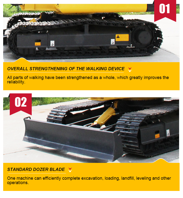 The 8 ton excavator small crawler hydraulic excavator for sale industrial earthwork medium digger Asia