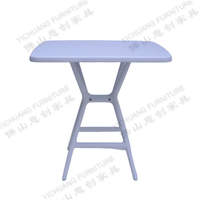 Thé et table basse en plastique blanc moderne pour le jardin à manger l'utilisation de l'hôtel