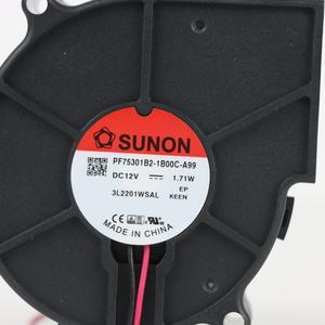 Ventilateur centrifuge de refroidissement pour armoire SUNON PF75301B2-1B00C-A99 75x75x30mm 12VDC 142mA 1.71W 3000RPM 13.8CFM - Product Image 6