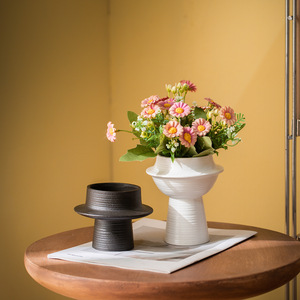 Nuovo Vaso Idroponico Creativo in Ceramica Stile Wabi-Sabi Orientale, Semplice ed Elegante per Soggiorno, Complemento d'Arredo <span class=keywords><strong>di</strong></span> Alta Gamma per Composizioni Floreali Secche - Product Image 2