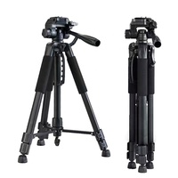 Trépied professionnel de qualité supérieure pour téléphone, caméra vidéo, anneau lumineux, trépied pour Canon, trépied de voyage en aluminium pour appareil photo reflex numérique