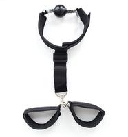 Kit de bondage BDSM en gros avec menottes en cuir et boule buccale, ceinture de chasteté, jouets sexuels pour la punition des esclaves