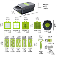 Multifunctionele 15 In 1 Handheld Groentechopper Uiensnijder Aardappelschiller Keukenfruitsnijder Groentesnijder