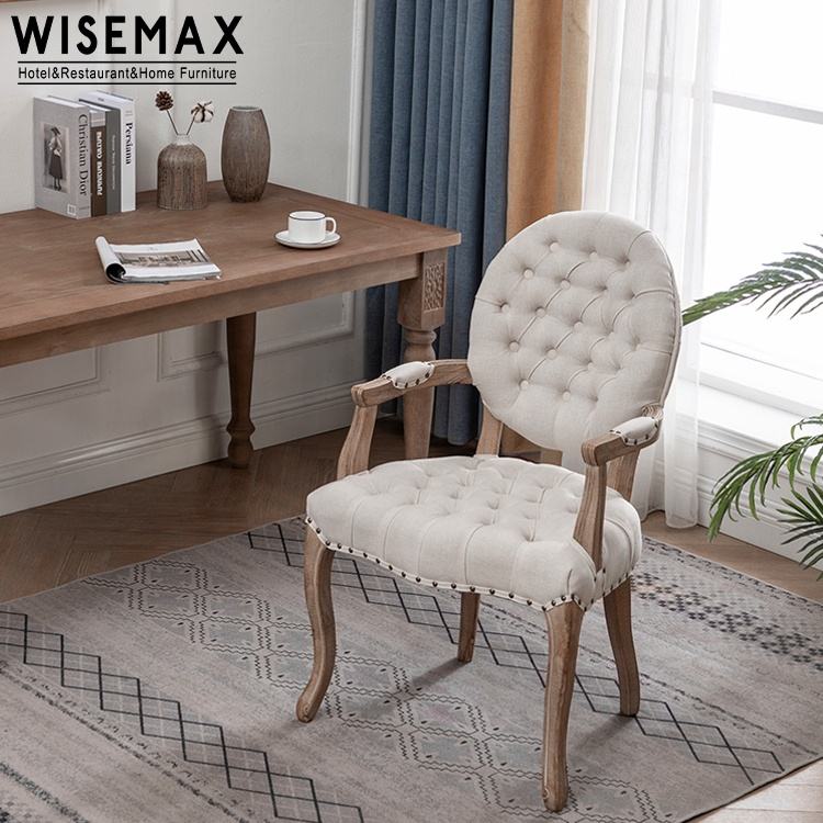 WISEMAX FURNITURE poltrona da pranzo in stile francese sedia da