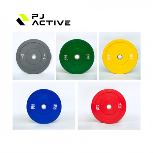 PINJIAN Plaque d'haltères en caoutchouc pratique Presse d'établi commerciale Plaque d'haltérophilie <span class=keywords><strong>de</strong></span> gymnastique Squat d'intérieur Plaque d'haltères à grand trou - Product Image 2