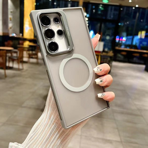 Funda Magnética para Teléfono con Disipación de Calor, Cubierta Trasera Mate, Soporte Metálico para Cámara con Protector de Lente para <span class=keywords><strong>Samsung</strong></span> S24 Ultra S24 S24 Plus - Product Image 6