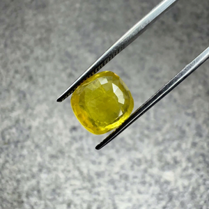 4.22 Ct GIA Certified Natural Faceted Yellow Sapphire <b>Cushion</b> Cut 8.80x9.50mm Loose Gemstone Bangkok for Ring Pendant Jewelry - Product Image 1