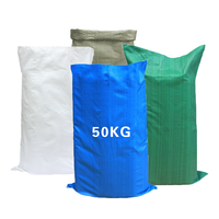 Sac d'emballage tissé en polypropylène direct usine pour la logistique, le riz, la farine et les aliments pour animaux, avec impression offset personnalisable, capacité 25 kg