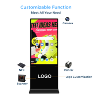 Affichage numérique vertical sur pied de 32 pouces, écran LCD, Android/Windows avec système de gestion CMS pour les magasins