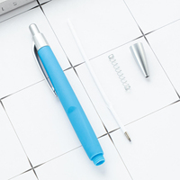 Stylos bille double pointe 1,0 mm en plastique coloré, écologiques, portables, pour dessin d'enfants, avec impression de logo, encre de couleur vive