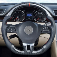 Volant en cuir perforé personnalisé de haute qualité en fibre de carbone pour Volkswagen CC