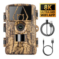 Cámara de Rastreo 8K con WiFi, Dispositivo Resistente al Agua, Sensor CMOS, Cámara Salvaje, Ideal para Caza de Animales al Aire Libre, Videocámara de 60MP, Nuevo Producto
