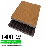 Plancher composite moderne tendance 140x23 WPC antidérapant à clipser, étanche pour parcs, balcons, toits, jardins et terrasses