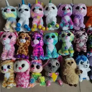 2022 kustom peluche 20cm MOQ rendah harga murah unicorn boneka mata besar mainan binatang