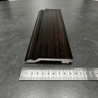 Plinthe en polystyrène à grain de bois foncé, moulure décorative pour sol et mur, étanche, pour décoration intérieure