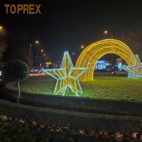 Lámpara LED 3D con Motivo de Estrella Fugaz Romántica TOPREX, Lámpara de Arco para Exteriores, Centro Comercial, Plaza Urbana, Proyecto Decorativo Personalizado