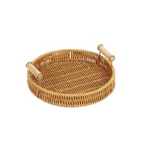 Panier à fruits et légumes nordique en PP tissé à la main PENG YE XZ01 avec doubles poignées pour le salon, rangement domestique, support pour fruits secs