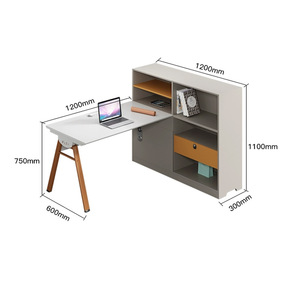 Hiện đại đơn giản melamine Modular văn phòng máy trạm cho nhà văn phòng hoặc phòng ngủ sử dụng máy trạm Máy tính văn phòng thẻ bàn - Product Image 5